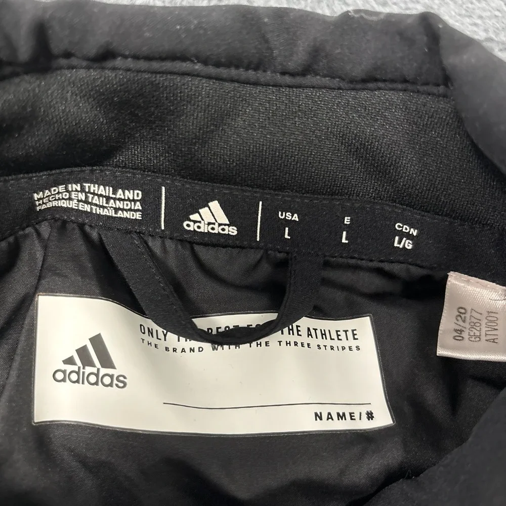 Adidas Mississippi State Bulldogs Mens Full Zip Quilted Jacket Black GE2877 L